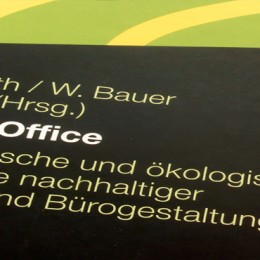 Nahaufnahme Buchcover Green Office - Ökonomische und Ökologische Potentiale nachhaltiger Arbeits- und Bürogestaltung